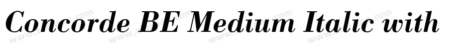 Concorde BE Medium Italic with Oldstyle Figures字体转换